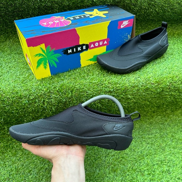 Nike Aqua Turf Black Off Noir Women's Shoes Size 8 9 US Authentic Sneakers - Picture 4 of 7